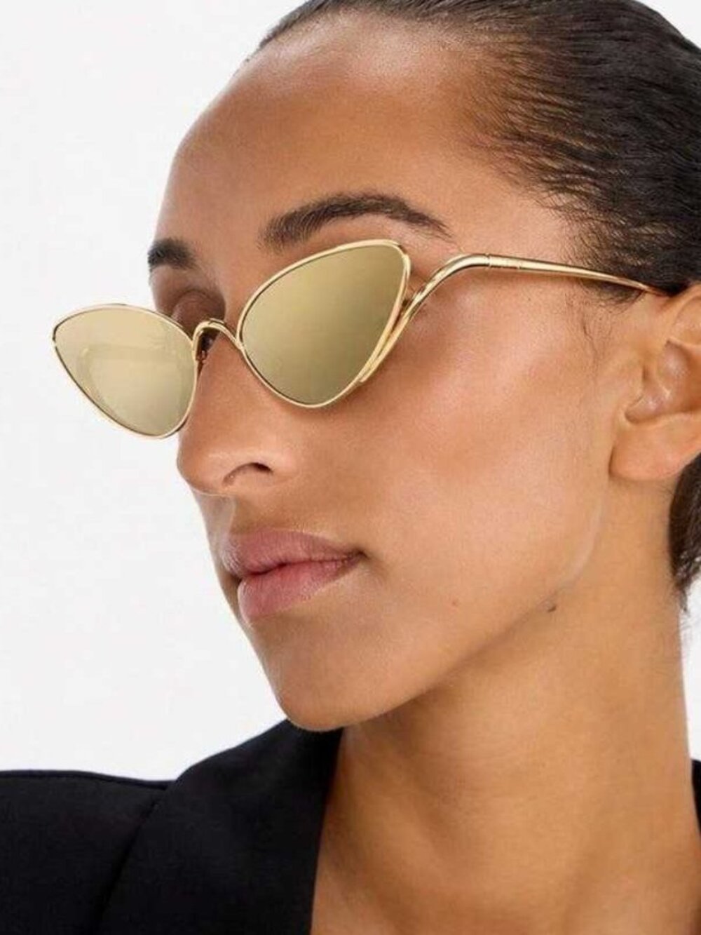 New Loewe LW40179U 30G Women Gold Metal Sunglasses